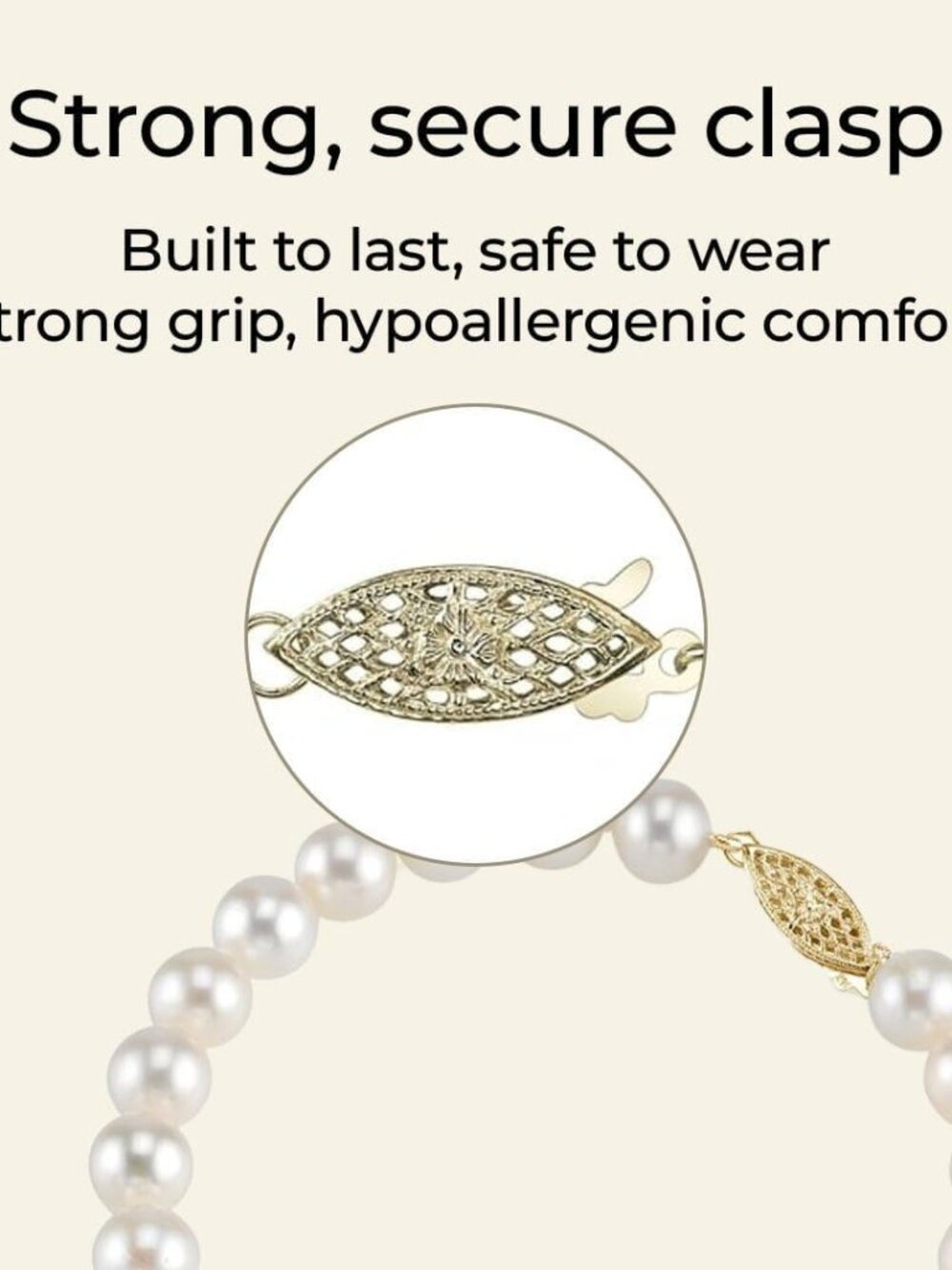 White Freshwater Pearl Bracelet for Women - Cultured Pearl Bracelet with 14k Gol - Picture 7 of 8